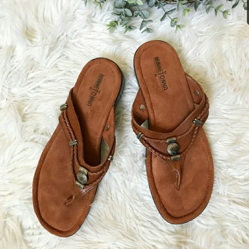Minnetonka Women's Leather Sandals size 9